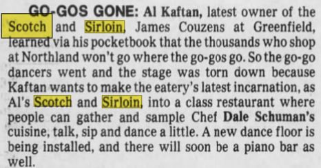 Scotch and Sirloin - Aug 1981 Article (newer photo)